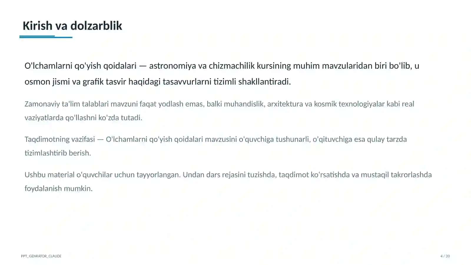 O'lchamlarni qo'yish qoidalari (8-sinf) 4