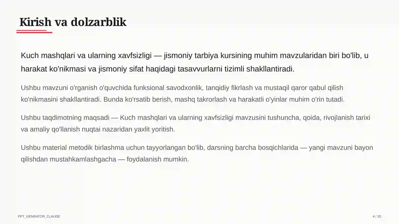Kuch mashqlari va ularning xavfsizligi (8-sinf) 4