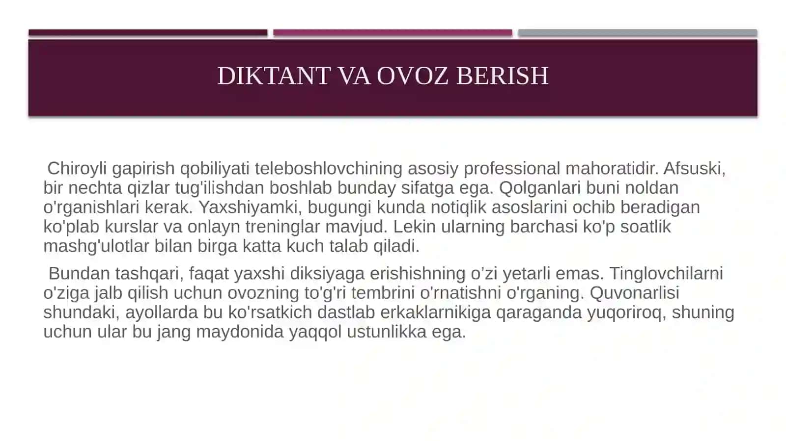 Teleboshlovchi va radioboshlovchining notiqlik mahorati tahlili 4