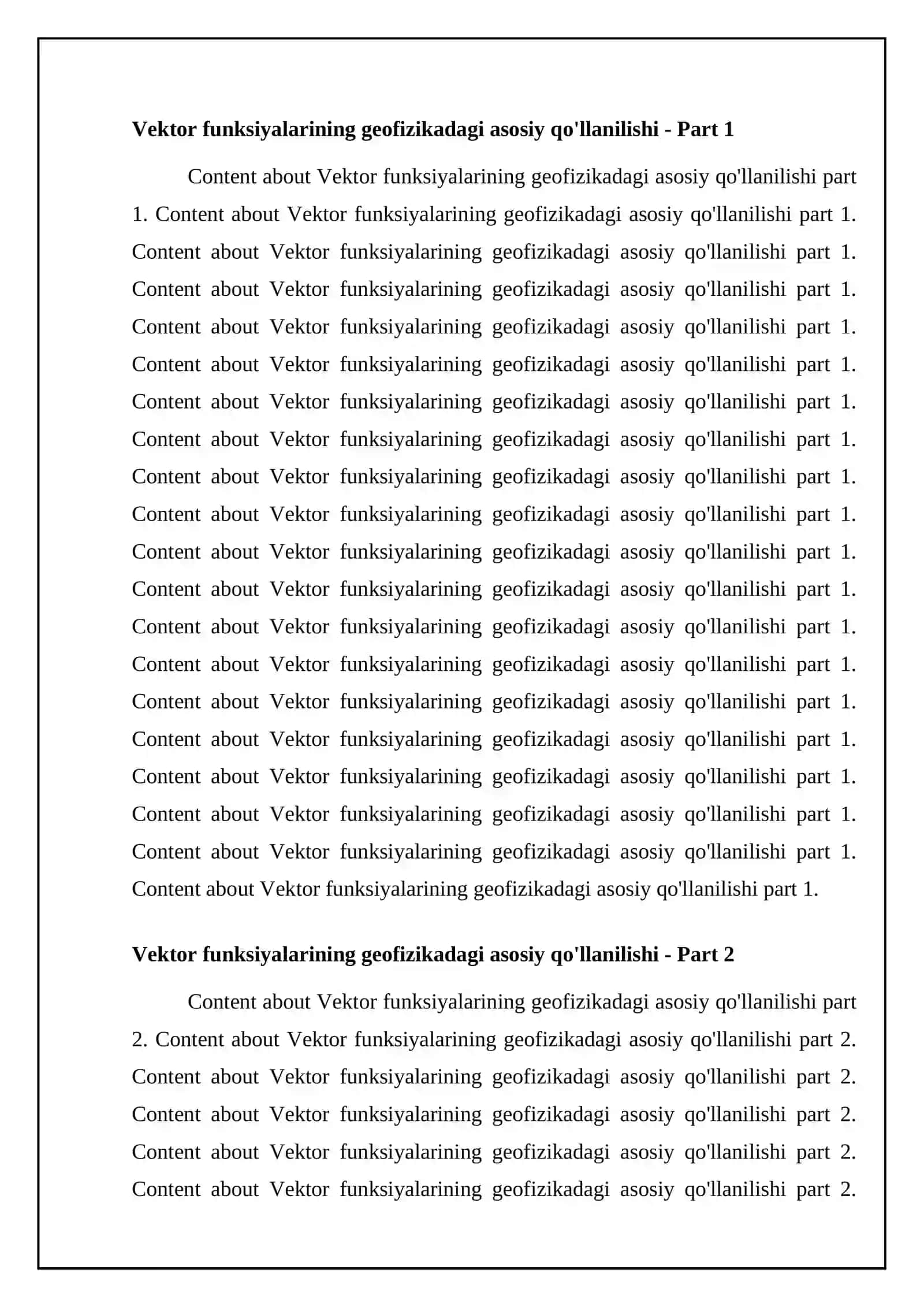 Vektor funksiyalarining geofizikadagi asosiy qo'llanilishi 4