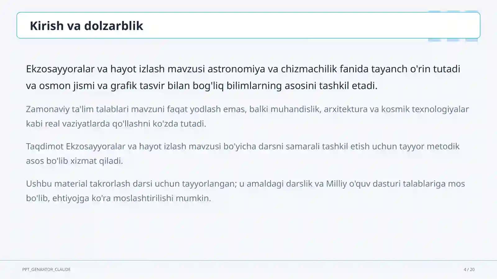 Ekzosayyoralar va hayot izlash 4