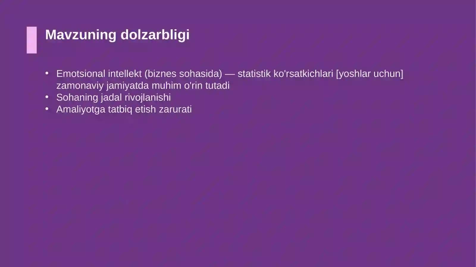 Emotsional intellekt (biznes sohasida) — statistik ko'rsatkichlari [yoshlar uchun] 4