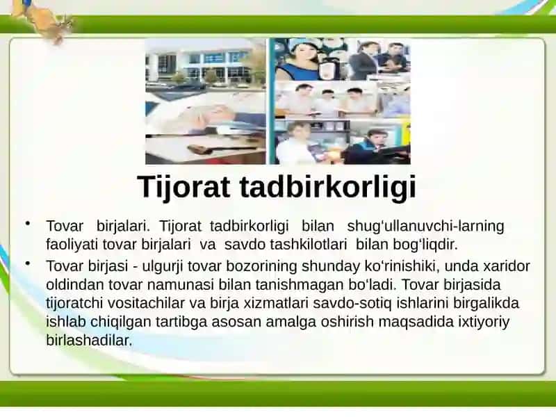 Kichik biznes va tadbirkorlik faoliyatini rejalashtirish 4
