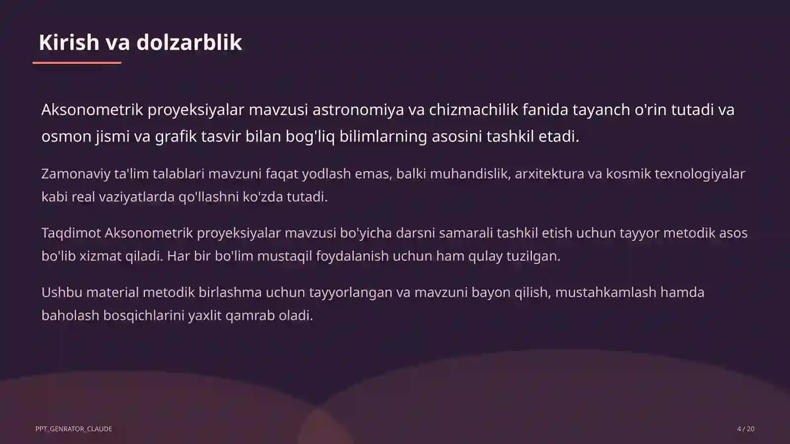 Aksonometrik proyeksiyalar (8-sinf) 4