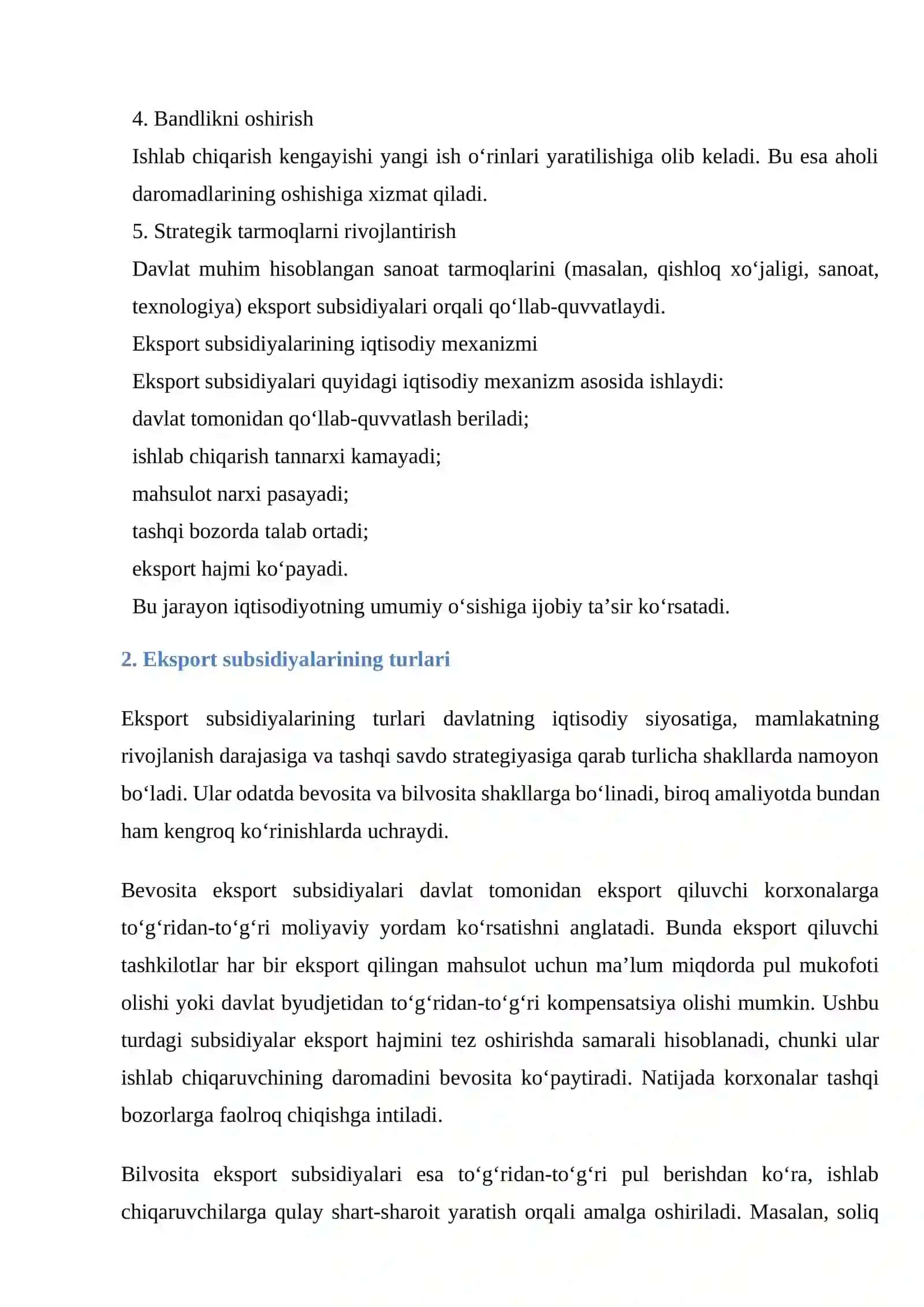 EKSPORT SUBSIDIYALARI 4