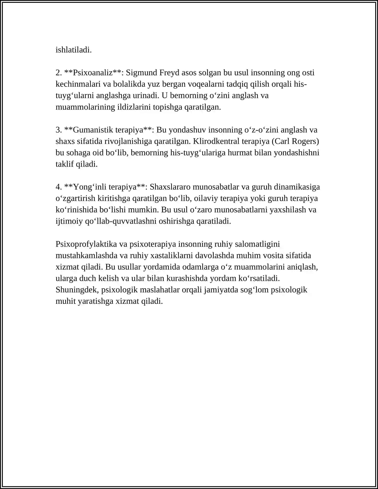 Psixoprofylaktika va psixoterapiya 4