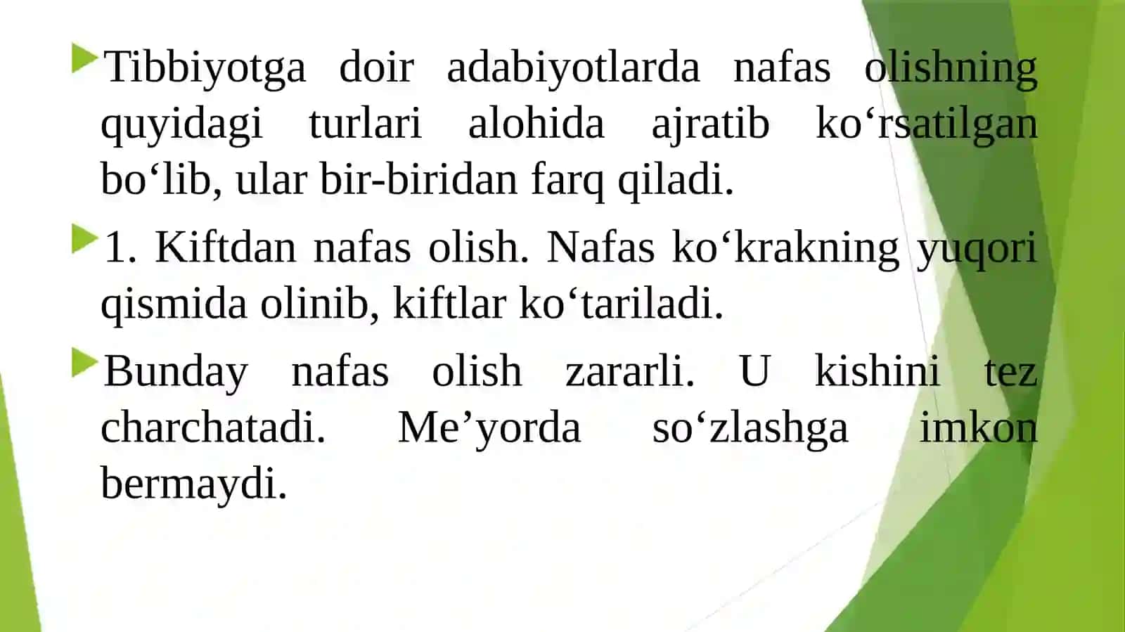 IFODALI O’QISHDA NAFAS, OVOZ VA TALAFUZNING O ‘RNI 4