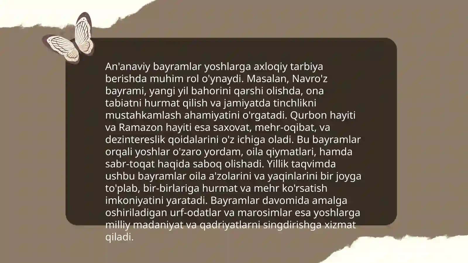 Xalq pedagogikasida yoshlarni tarbiyalashning metod, usul, vositalari 4