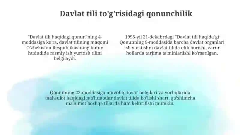 Davlat tilida ish yuritishning huquqiy asoslar 4