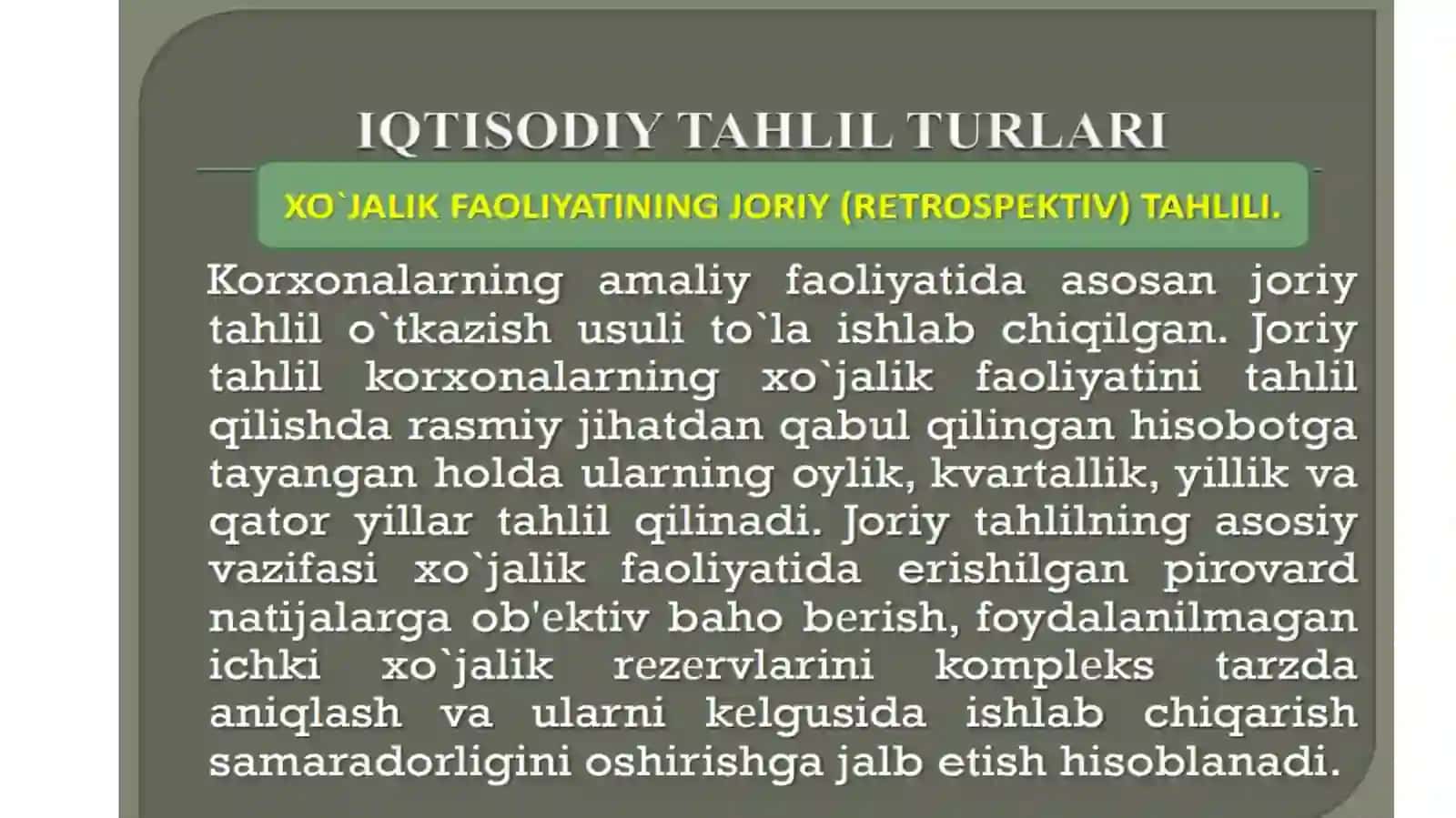 Iqtisodiy tahlilning turatlari 4
