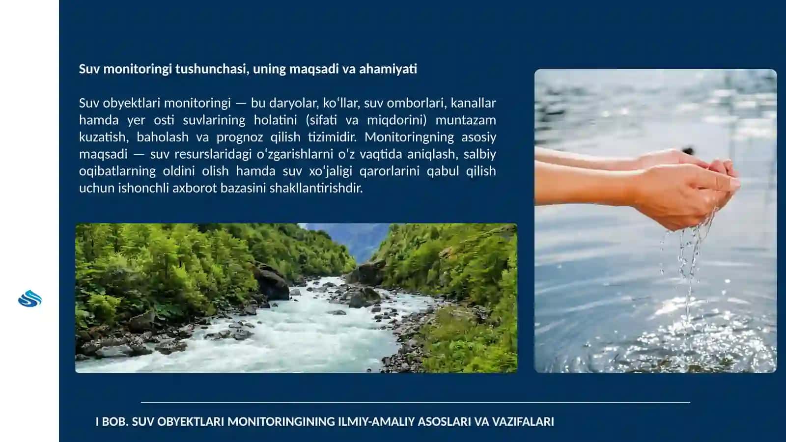 BOB. SUV OBYEKTLARI MONITORINGINING ILMIY-AMALIY ASOSLARI VA VAZIFALARI 4