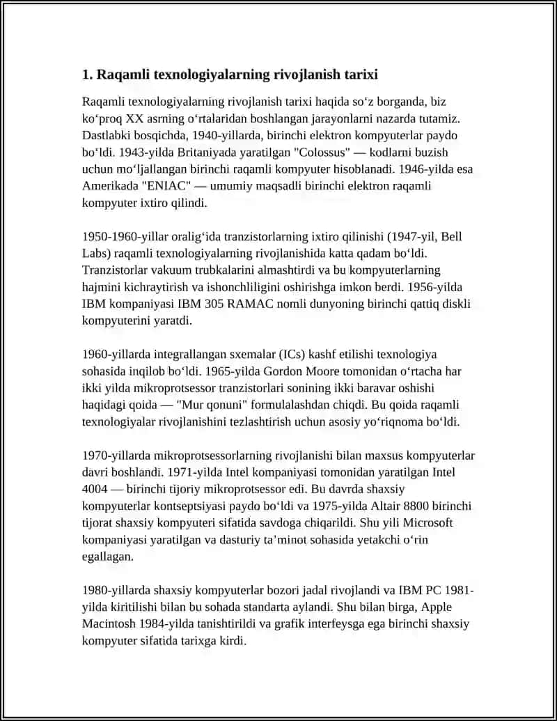 Zamonaviy raqamli texnologiyalar bilan tanishish 4