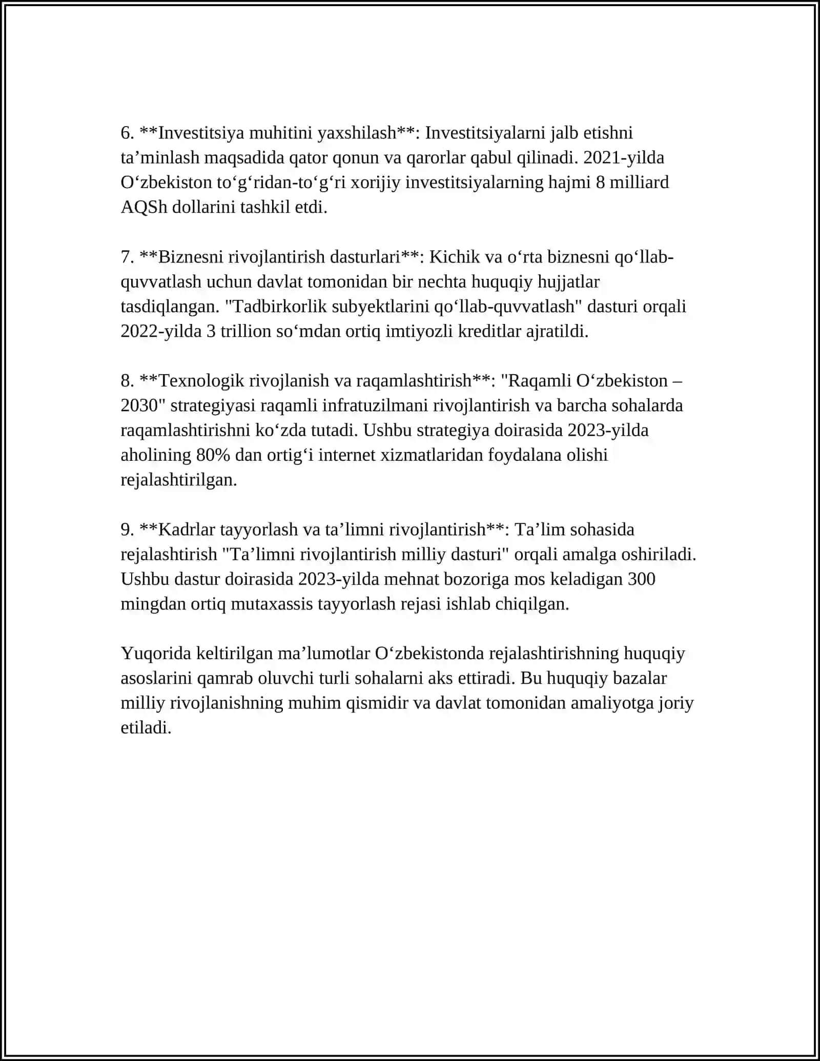 MUSTAQIL ISH Mavzu: REJALASHTIRISHNING NORMATIV ASOSLARI 4
