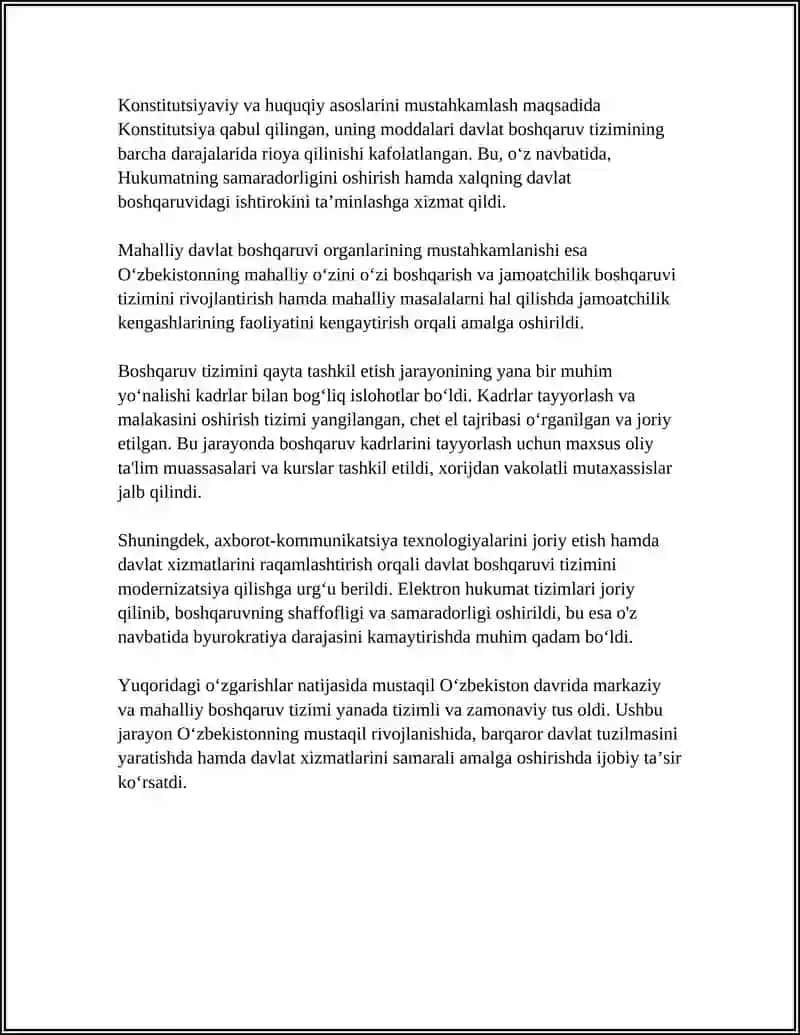 MUSTAQILLIK DAVRIDA RASMIY -IDORAVIY ISH USLUBIDA ROʻY BERGAN OʻZGARISHLAR 4