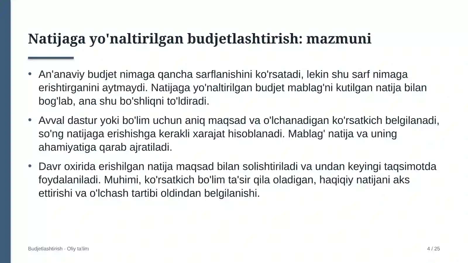 fuqarolik holati dalolatnomalarini yozish organlarida natijaga yo'naltirilgan budjetlashtirish 1904 4