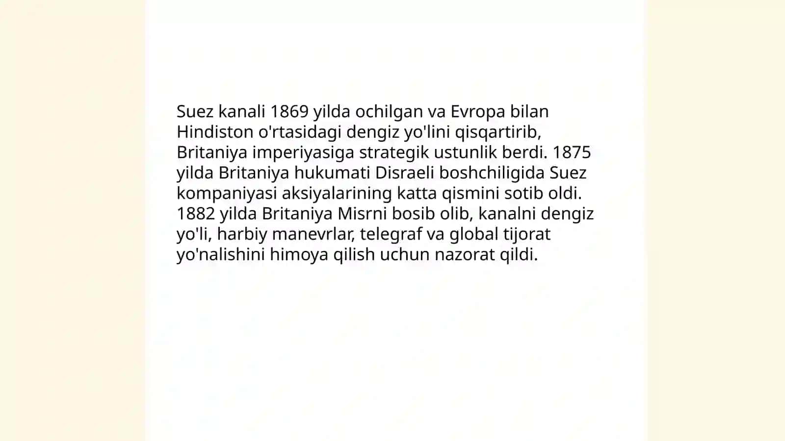 XIX asr oxiri - XX asr boshidagi xalqaro munosabatlar tizimida Misr masalasi 4