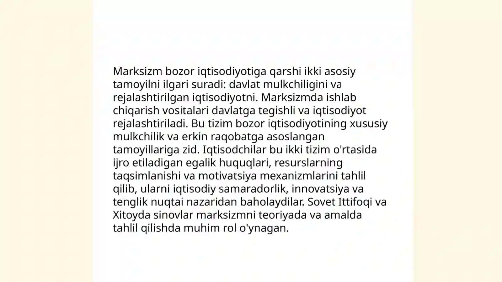 Bozor iqtisodiyotiga muxolif-sotsialistik yónalish mohiyati va uning tarixiy taqdiri 4