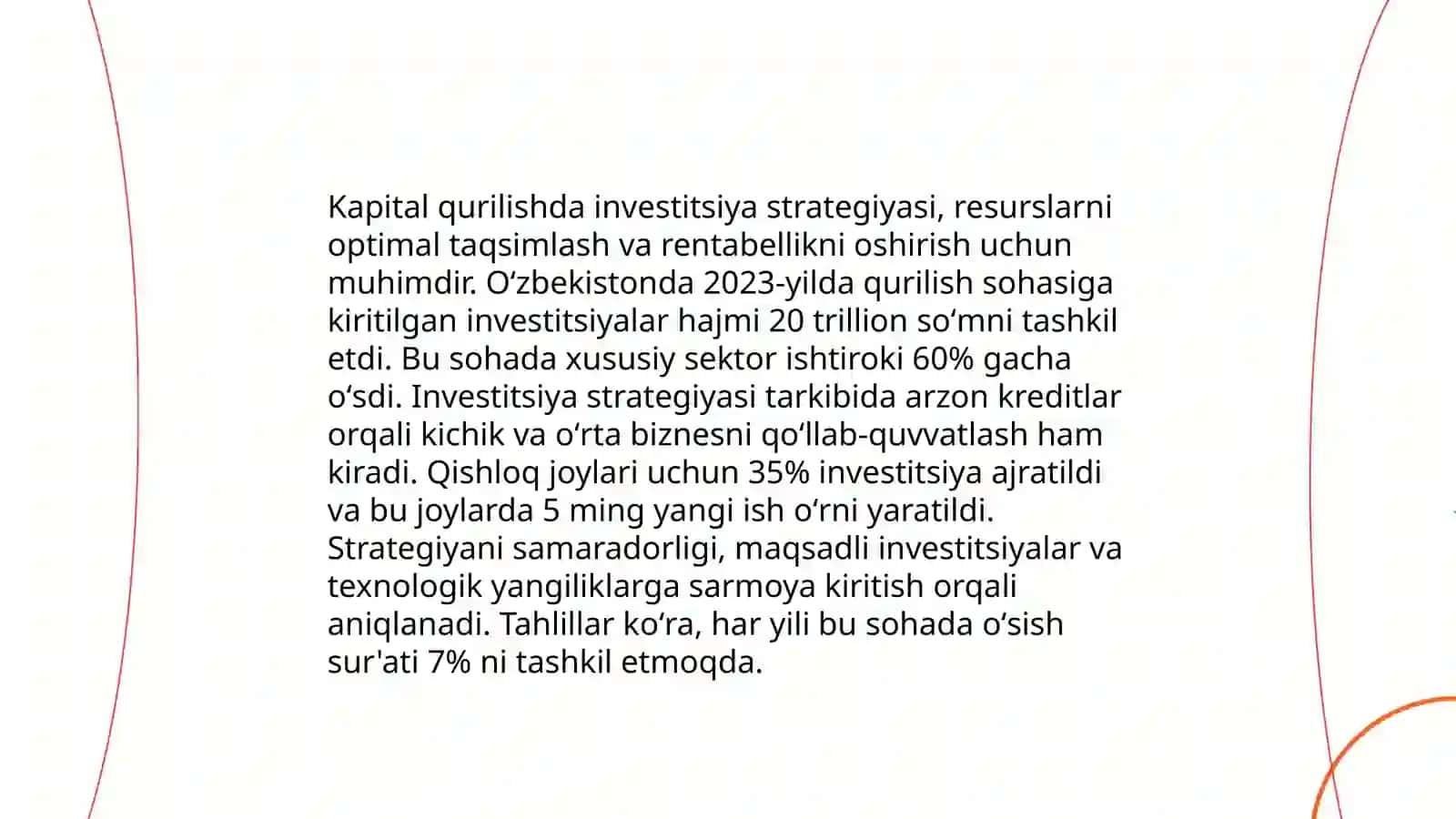 Investitsion faoliyatda kapital qurilish 4