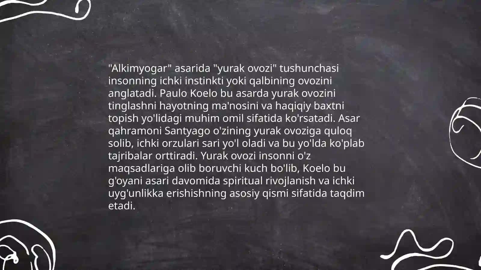 Poelo Koelo asarlaridagi ramzlar obrazli taffakkur tabiati aks etgan elementlar misollar orqali bayon etish 4