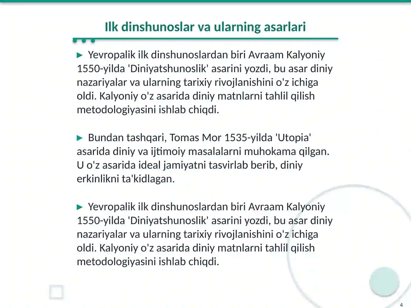 Yevropalik ilk dinshunoslar 4