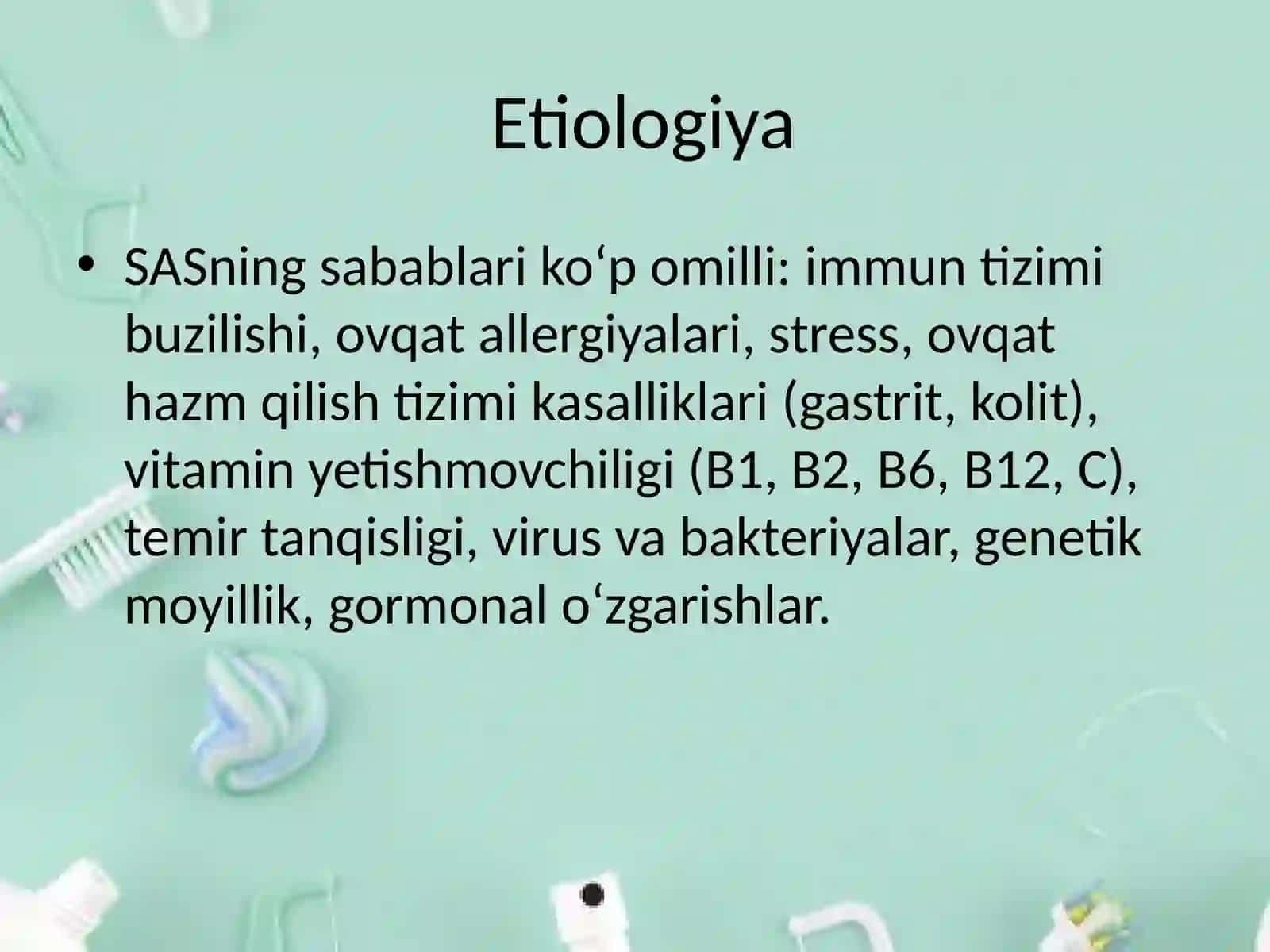 Surunkali aftoz stomatit 4