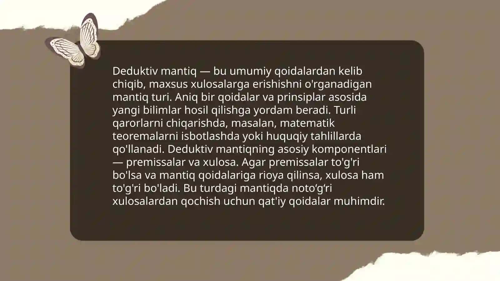 Mantiq taffakur shakllari va qonunlari 4