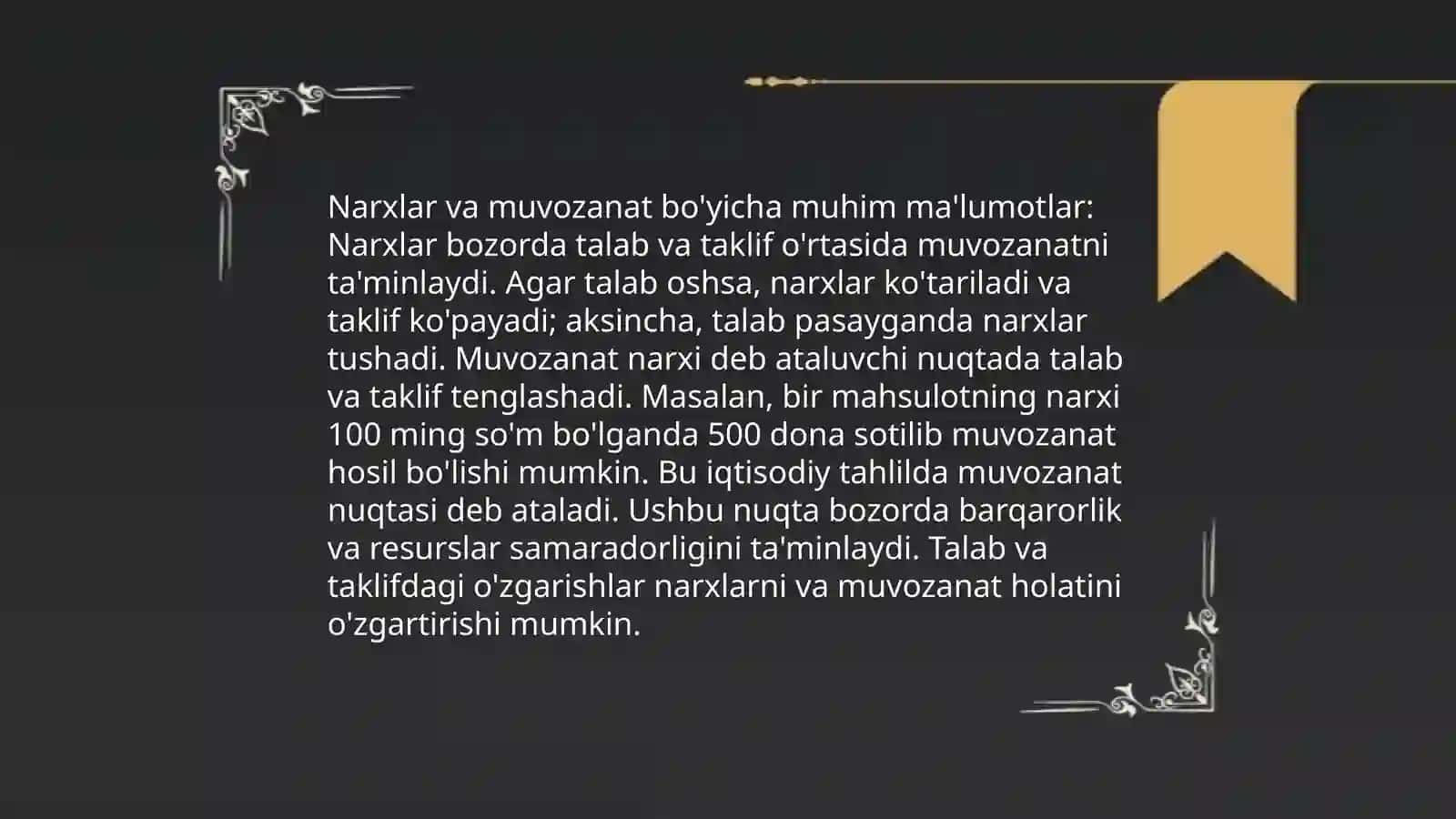 Pul bozorida muvozanat 4