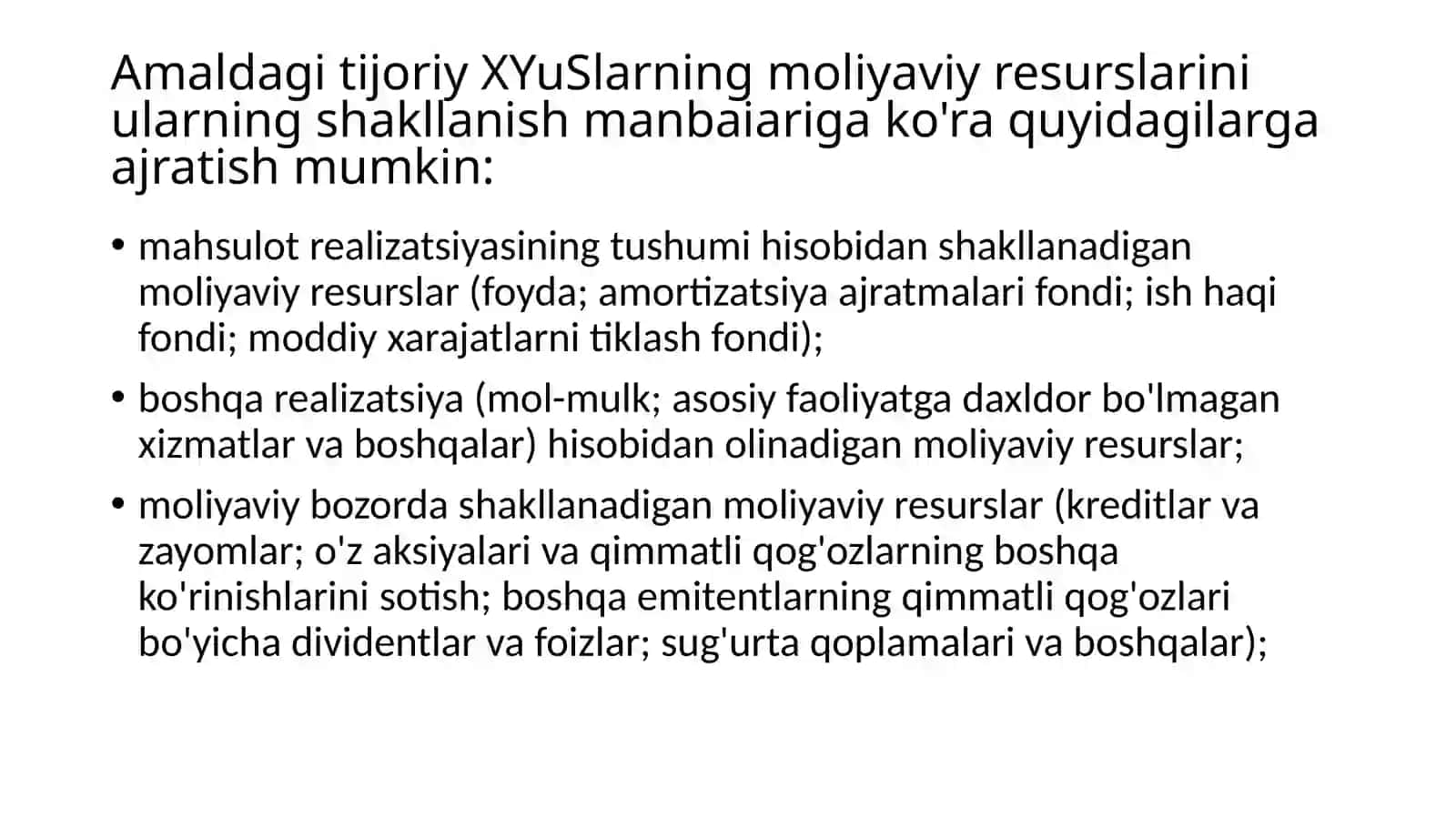 Xo’jalik yurutuvchisi sub'ektlarining moliyasi 4