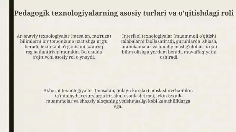 Pedagogik Texnika Haqida Tushuncha 4