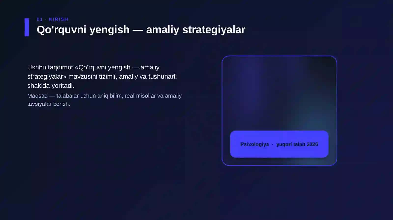Qo'rquvni yengish — amaliy strategiyalar 4