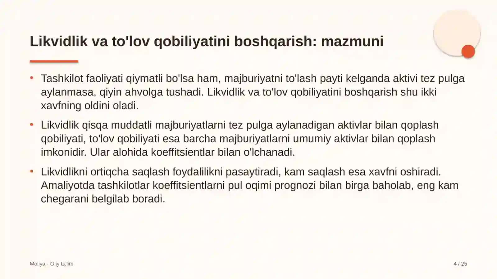 geoaxborot tizimlarida likvidlik va to'lov qobiliyatini boshqarish 5196 4