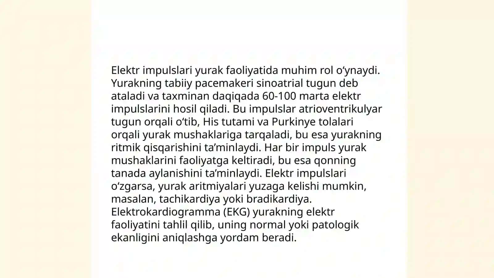 Yurak oʻtkazuvchi tizimi buzilishi 4