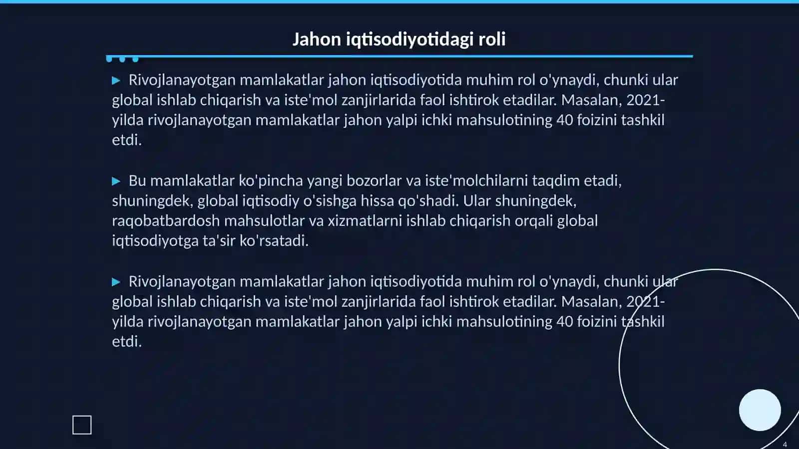 Rivojlanayotgan mamlakatlar 4