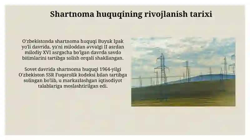 Oʻzbekiston Iqtisodiyotida shartnomalarning o'rni 4