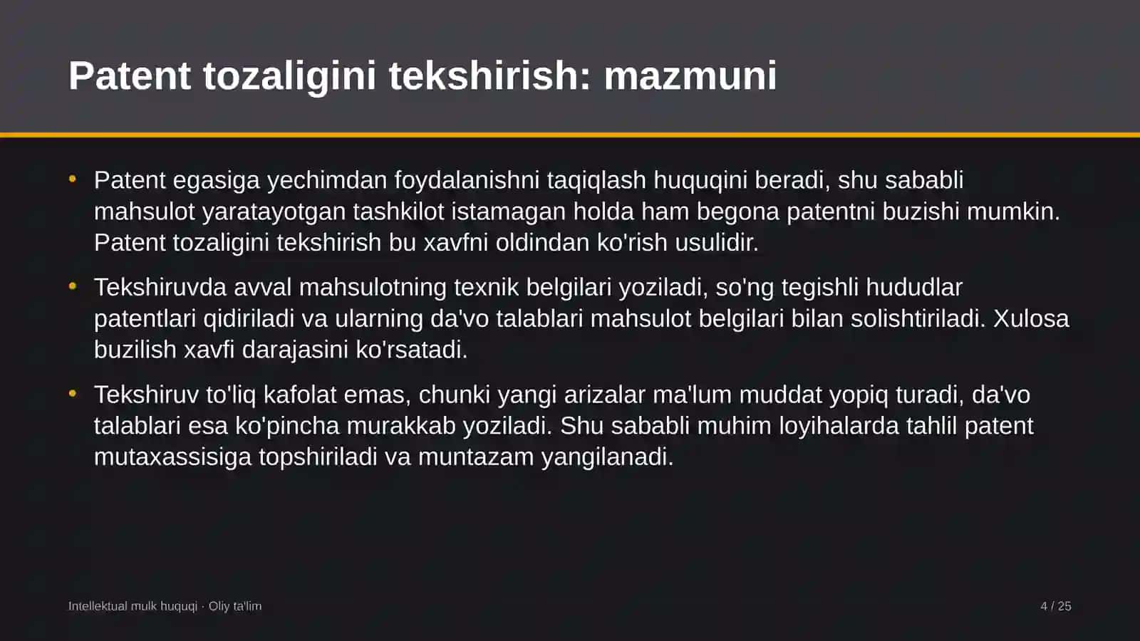 qurilish nazorati inspeksiyalarida patent tozaligini tekshirish 5583 4