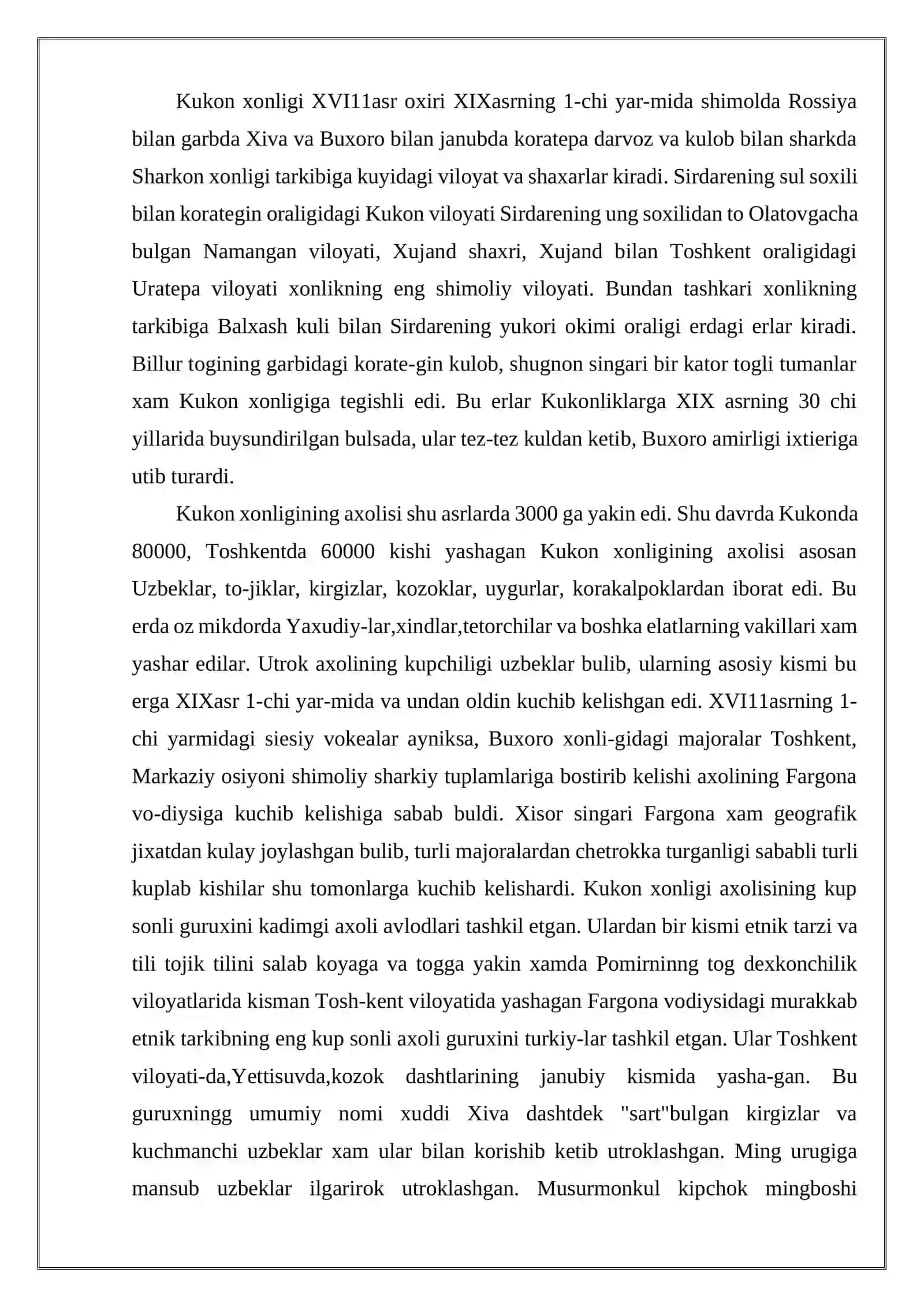 O’rta Osiyo xonliklari tarixiy geografiyasi (XVIII asr ikkinchi yarmi-XIX asr birinchi yarmI) 4