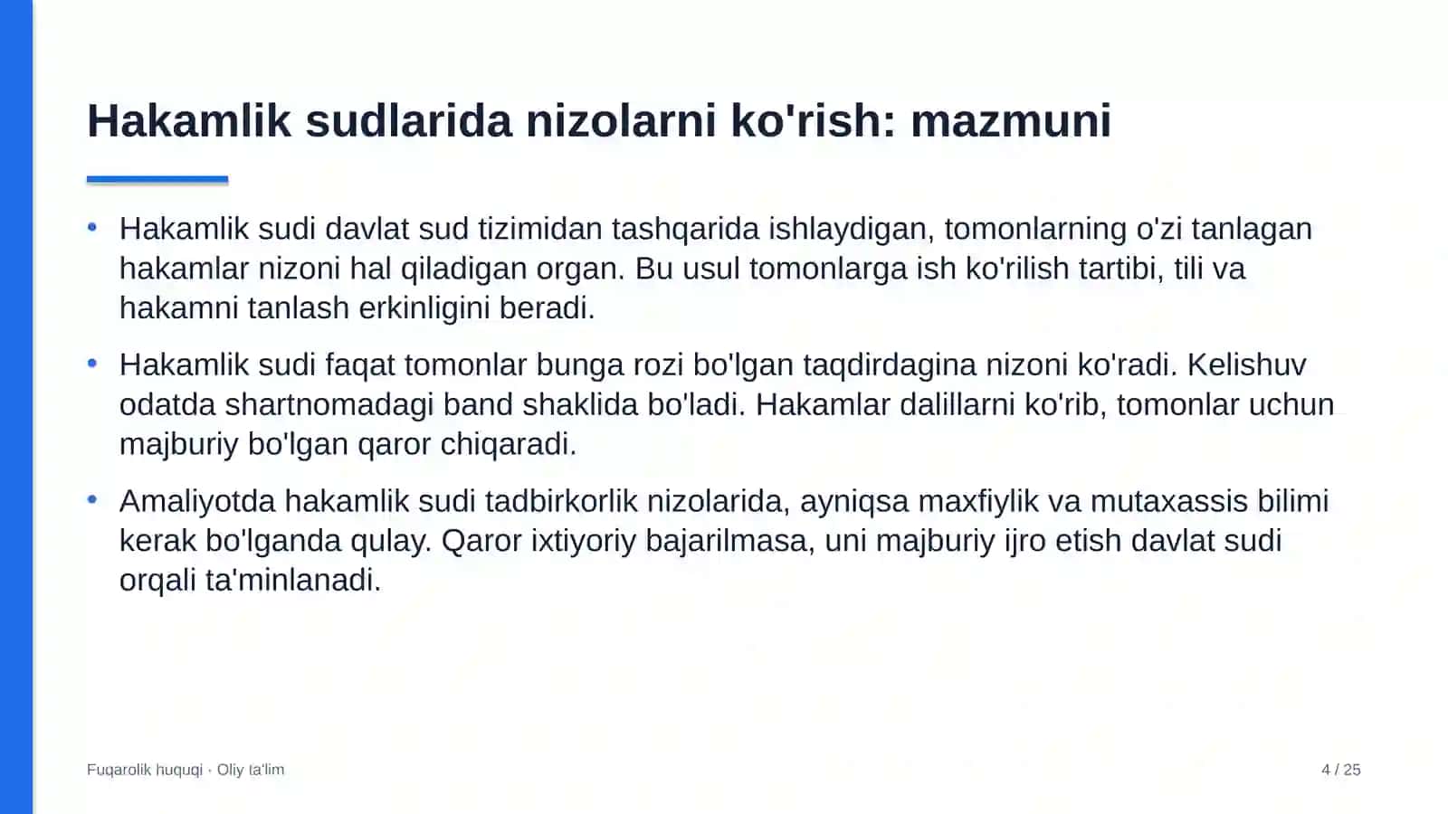 san'at galereyalarida hakamlik sudlarida nizolarni ko'rish 8499 4