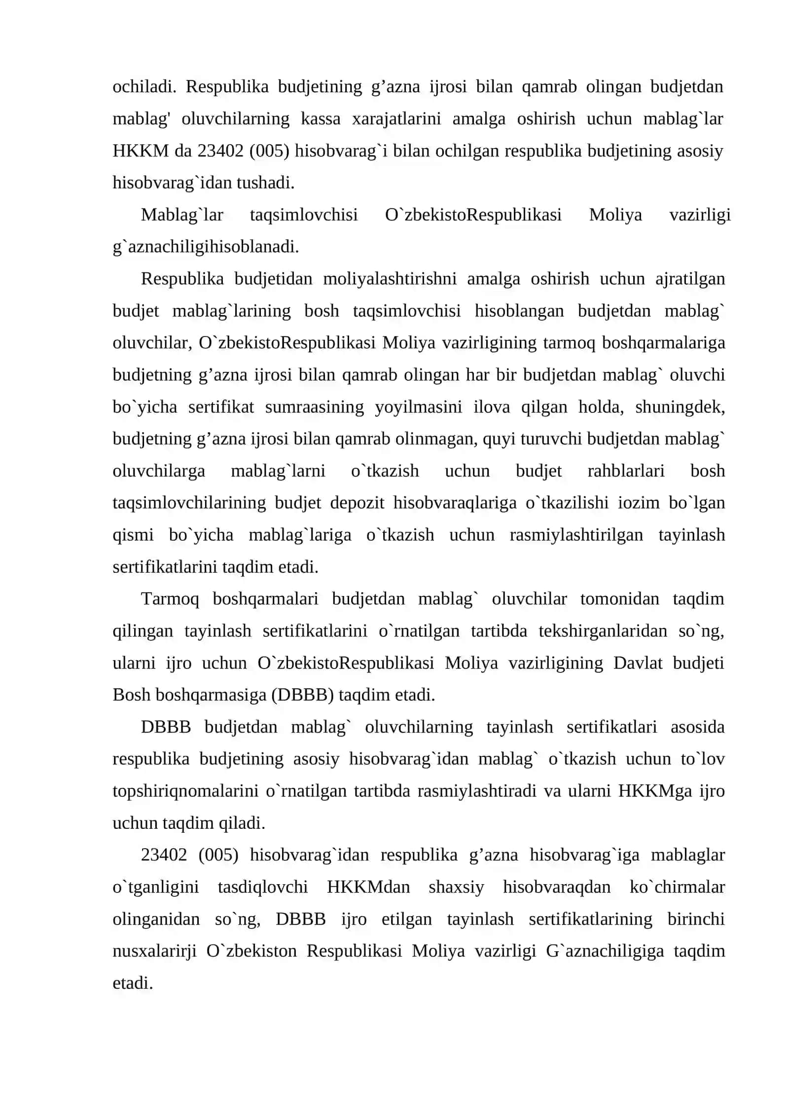 G`aznachilik yagona g`azna hisob raqamini yuritish 4