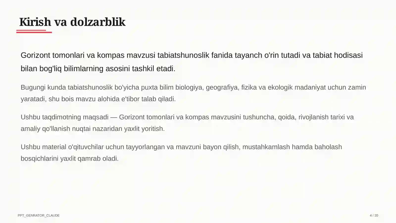 Gorizont tomonlari va kompas (3-sinf) 4