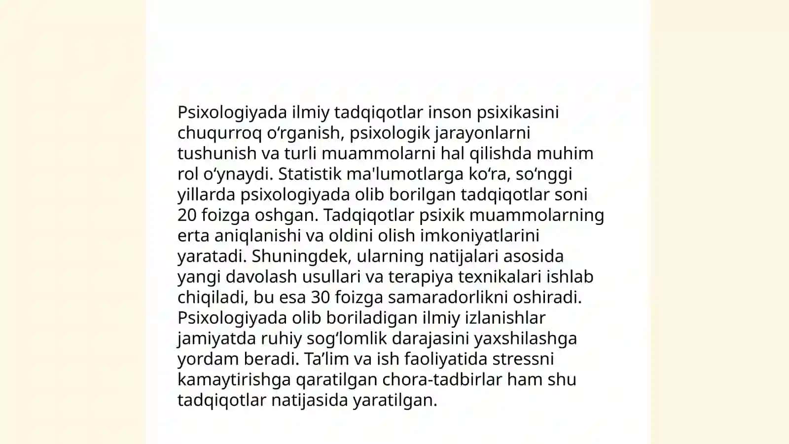 Eksperiment psixologiyaning hozirgi holati 4