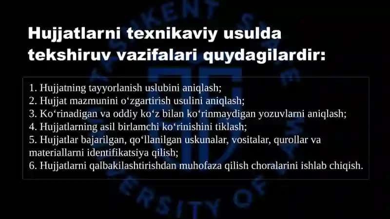 Hujjatlarni kriminalistik texnik tekshirish 4
