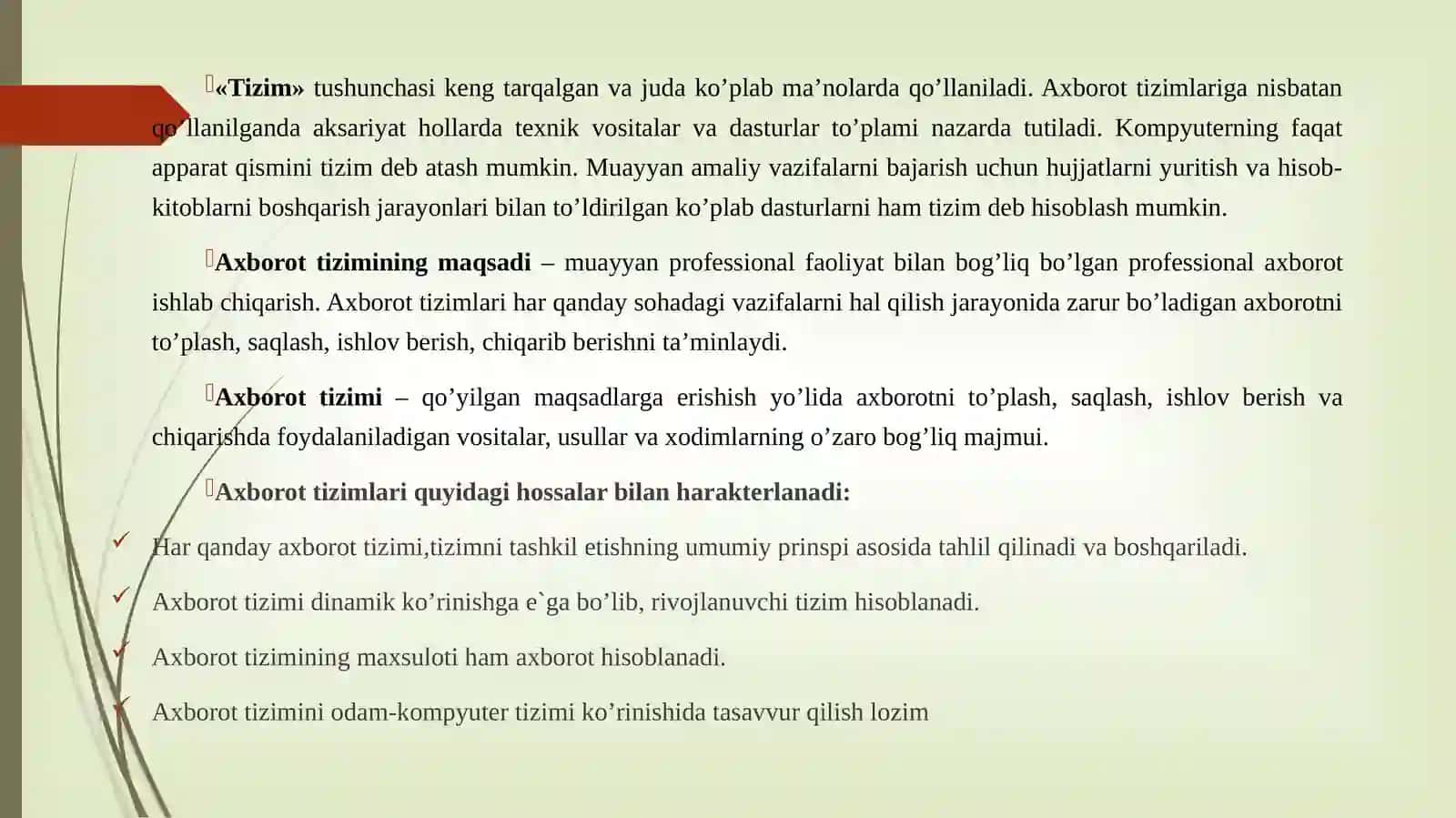 Axborot tizimlari 4