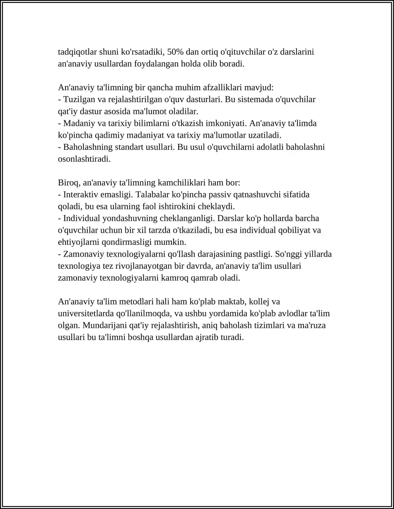 An'anaviy ta'lim metodlari 4