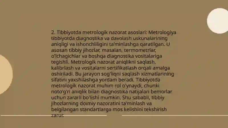 Tibbiyot sohasida metrologik xizmatni tashkil etish 4