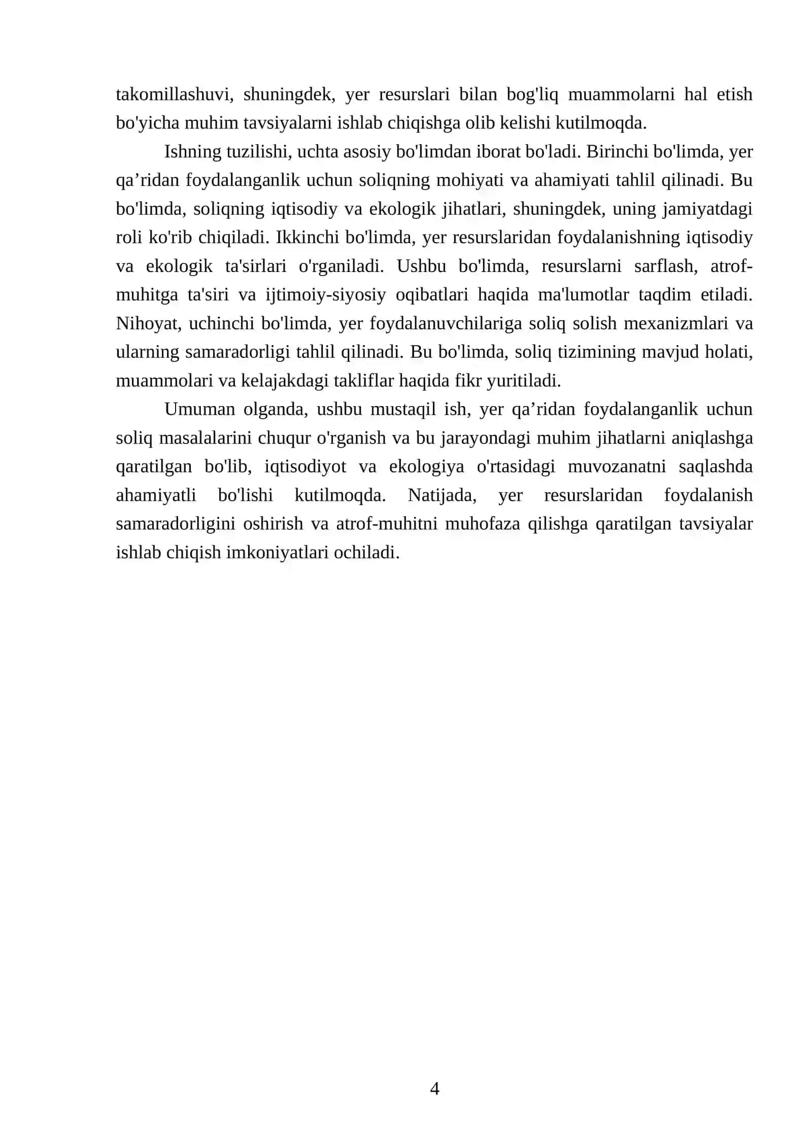 Yer qa’ridan foydalanganlik uchun soliq 4