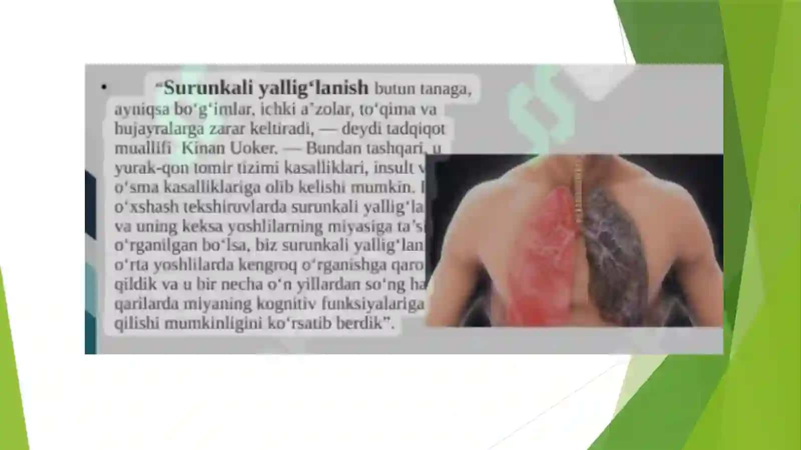 Surunkali yangilanish. Yaligʻlanishni tizimli tasviri. Hujayra reparatsiyasi 4