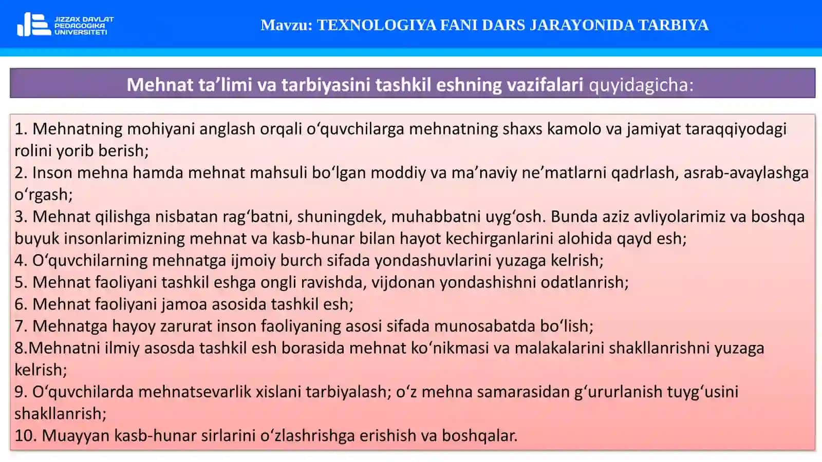 FAN:TEXNOLOGIK TA’LIM METODIKASI 4