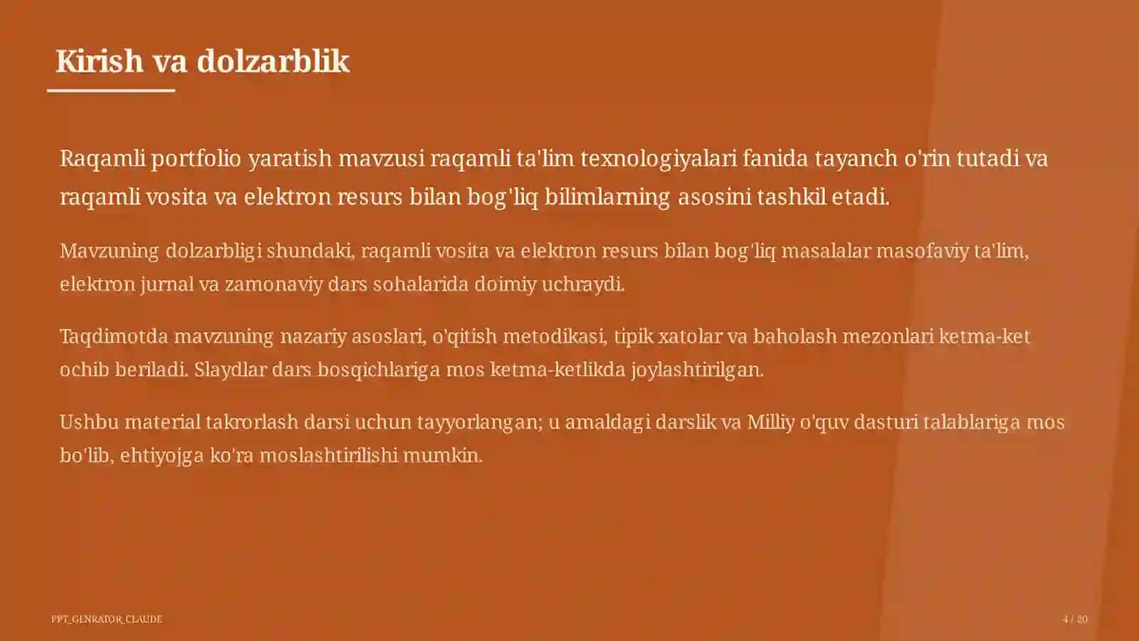 Raqamli portfolio yaratish 4