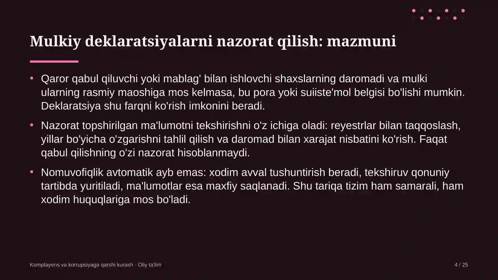 bolalar turizmida mulkiy deklaratsiyalarni nazorat qilish 5962 4