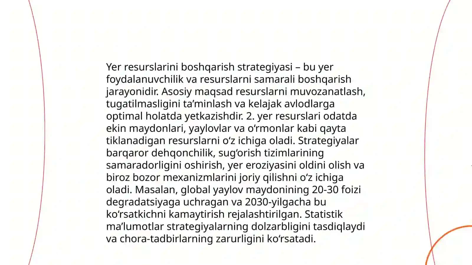 Yer islohoti va yer tuzishni loyihalashning yangi vazifalari 4